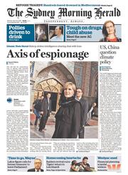 Sydney Morning Herald (Australia) Newspaper Front Page for 20 April 2015