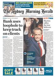 Sydney Morning Herald (Australia) Newspaper Front Page for 20 June 2016