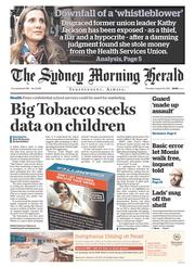 Sydney Morning Herald (Australia) Newspaper Front Page for 20 August 2015