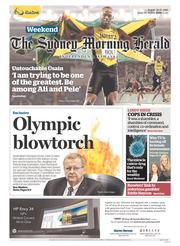Sydney Morning Herald (Australia) Newspaper Front Page for 20 August 2016
