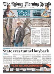 Sydney Morning Herald (Australia) Newspaper Front Page for 20 September 2013