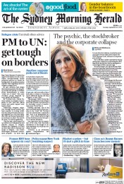 Sydney Morning Herald (Australia) Newspaper Front Page for 20 September 2016