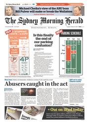 Sydney Morning Herald (Australia) Newspaper Front Page for 21 October 2014