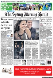 Sydney Morning Herald (Australia) Newspaper Front Page for 21 December 2012