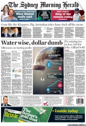 Sydney Morning Herald (Australia) Newspaper Front Page for 21 February 2013
