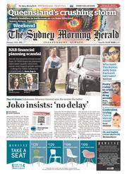Sydney Morning Herald (Australia) Newspaper Front Page for 21 February 2015