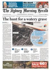 Sydney Morning Herald (Australia) Newspaper Front Page for 21 March 2014