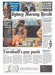 Sydney Morning Herald (Australia) Newspaper Front Page for 21 March 2016