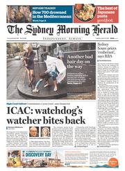 Sydney Morning Herald (Australia) Newspaper Front Page for 21 April 2015