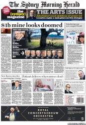 Sydney Morning Herald (Australia) Newspaper Front Page for 22 February 2013