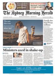 Sydney Morning Herald (Australia) Newspaper Front Page for 22 April 2014
