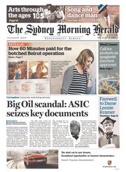 Sydney Morning Herald (Australia) Newspaper Front Page for 22 April 2016