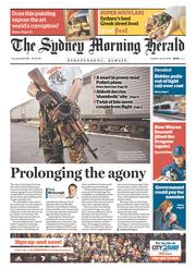 Sydney Morning Herald (Australia) Newspaper Front Page for 22 July 2014