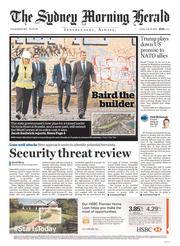 Sydney Morning Herald (Australia) Newspaper Front Page for 22 July 2016