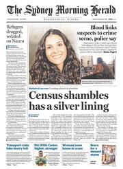 Sydney Morning Herald (Australia) Newspaper Front Page for 22 August 2016