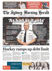 Sydney Morning Herald (Australia) Newspaper Front Page for 23 October 2013