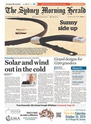Sydney Morning Herald (Australia) Newspaper Front Page for 23 October 2014