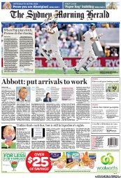 Sydney Morning Herald (Australia) Newspaper Front Page for 23 November 2012