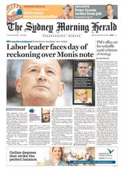 Sydney Morning Herald (Australia) Newspaper Front Page for 23 December 2014