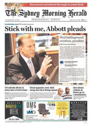 Sydney Morning Herald (Australia) Newspaper Front Page for 23 January 2015