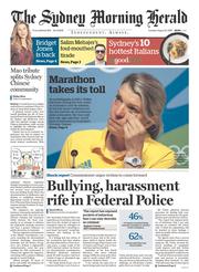 Sydney Morning Herald (Australia) Newspaper Front Page for 23 August 2016