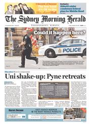Sydney Morning Herald (Australia) Newspaper Front Page for 24 October 2014