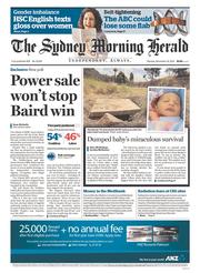 Sydney Morning Herald (Australia) Newspaper Front Page for 24 November 2014