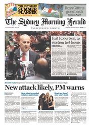 Sydney Morning Herald (Australia) Newspaper Front Page for 24 December 2014