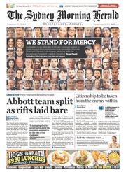 Sydney Morning Herald (Australia) Newspaper Front Page for 24 February 2015