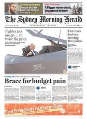 Sydney Morning Herald (Australia) Newspaper Front Page for 24 April 2014