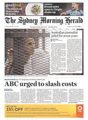 Sydney Morning Herald (Australia) Newspaper Front Page for 24 June 2014