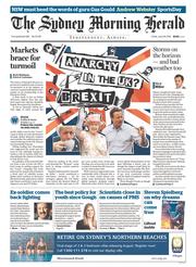 Sydney Morning Herald (Australia) Newspaper Front Page for 24 June 2016