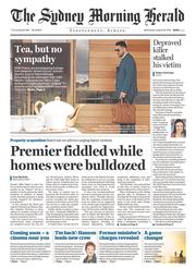Sydney Morning Herald (Australia) Newspaper Front Page for 24 August 2016