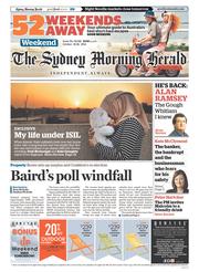 Sydney Morning Herald (Australia) Newspaper Front Page for 25 October 2014