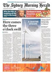 Sydney Morning Herald (Australia) Newspaper Front Page for 25 February 2014
