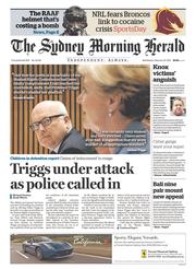 Sydney Morning Herald (Australia) Newspaper Front Page for 25 February 2015