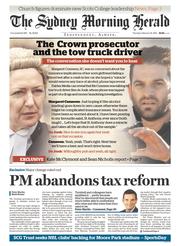 Sydney Morning Herald (Australia) Newspaper Front Page for 25 February 2016