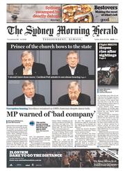 Sydney Morning Herald (Australia) Newspaper Front Page for 25 March 2014
