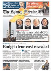 Sydney Morning Herald (Australia) Newspaper Front Page for 25 May 2015