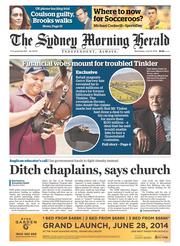 Sydney Morning Herald (Australia) Newspaper Front Page for 25 June 2014