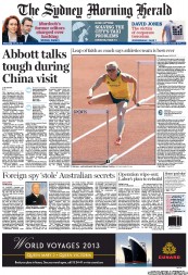 Sydney Morning Herald (Australia) Newspaper Front Page for 25 July 2012