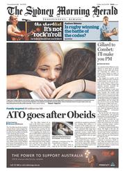 Sydney Morning Herald (Australia) Newspaper Front Page for 25 July 2014