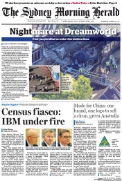Sydney Morning Herald (Australia) Newspaper Front Page for 26 October 2016
