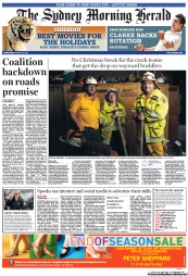 Sydney Morning Herald (Australia) Newspaper Front Page for 26 December 2012