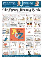 Sydney Morning Herald (Australia) Newspaper Front Page for 26 January 2015