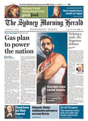 Sydney Morning Herald (Australia) Newspaper Front Page for 26 August 2014