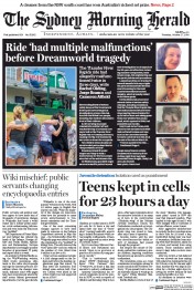 Sydney Morning Herald (Australia) Newspaper Front Page for 27 October 2016