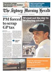 Sydney Morning Herald (Australia) Newspaper Front Page for 27 November 2014