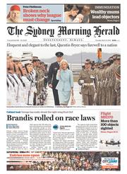Sydney Morning Herald (Australia) Newspaper Front Page for 27 March 2014