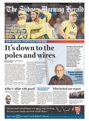 Sydney Morning Herald (Australia) Newspaper Front Page for 27 March 2015